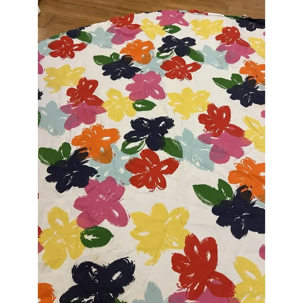 Kate Spade New York 100% Cotton “FLOWERBOX” Round Tablecloth 62”